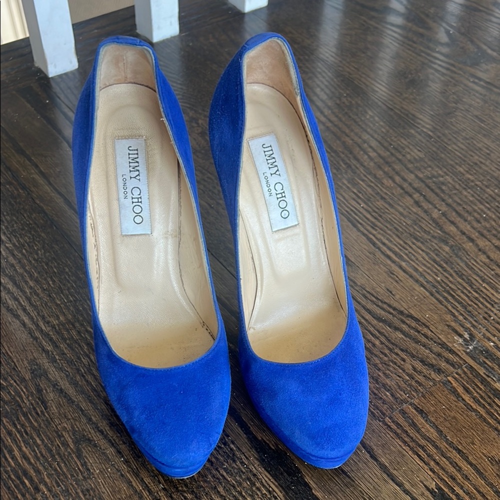 Jimmy Choo Blue Stiletto Heels